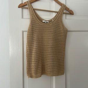 Vince NWT tan crochet tank